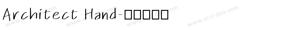 Architect Hand字体转换